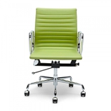 Кресло Eames Style Ribbed Office Chair EA 117 салатовая кожа