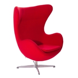 Кресло Arne Jacobsen Style Egg Chair красная шерсть