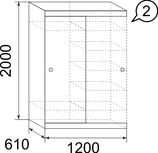 Шкаф-купе  двухдверный