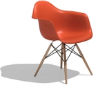 Стул Eames Style DAW Chair оранжевый