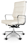 Кресло Eames Style HB Soft Pad Executive Chair EA 219 кремовая кожа