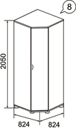 Шкаф угловой для одежды