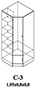 Алье Шкаф угловой С-03 (ЛДСП)