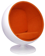 Кресло Eero Aarnio Style Ball Chair оранжевая ткань