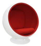 Кресло Eero Aarnio Style Ball Chair красная ткань