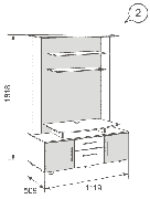 Шкаф для телеаппаратуры Марианна