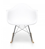 Стул Eames Style RAR Rocking Chair белый