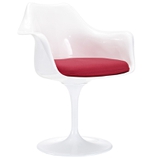 Стул Eero Saarinen Style Tulip Armchair красный