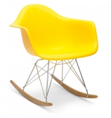 Стул Eames Style RAR Rocking Chair желтый